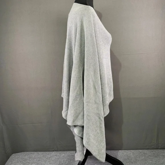 Lululemon Forward Flow Cape Heathered Medium Gray OS Lagenlook Cashmere Yoga - Picture 6 of 13